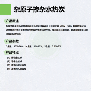 杂原子掺杂水热炭